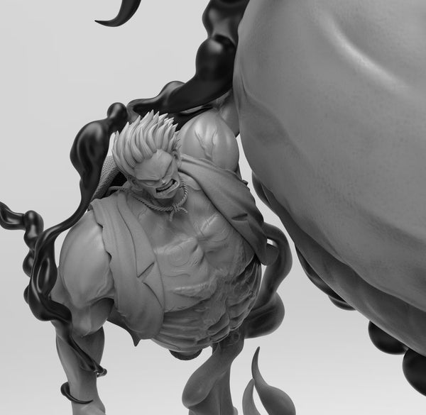 A566 - Anime character design, The monkey Fluffy Gear 4, STL 3D model design print download files