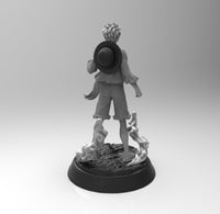 A564 - Anime character design, The monkey bouncer, STL 3D model design print download files