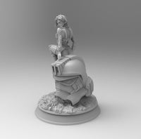 F517 - Comics character, Sexy Starwars Girl 2 with shorthair , STL 3D model design download print files