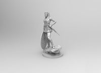 A325 - Viking character design, Lagertha female viking with shield, STL 3D model design print download file