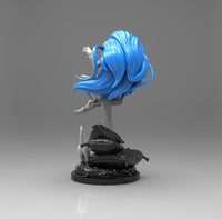E272 - Games character design, The Felicio Cat with blue hair, STL 3D model design print download files