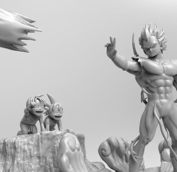 A663 - Anime character design, The Fatty bu vs Vege guy, STL 3D model design print download files