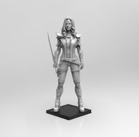 E271 - Comic character design, The green face female character, STL 3D model design print download files
