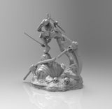A578 - Comic character design, The Death stroke with katana, STL 3D model design print download files