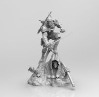 A578 - Comic character design, The Death stroke with katana, STL 3D model design print download files