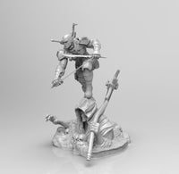 A578 - Comic character design, The Death stroke with katana, STL 3D model design print download files