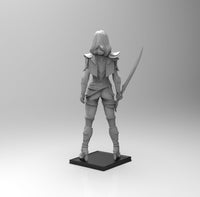 E271 - Comic character design, The green face female character, STL 3D model design print download files