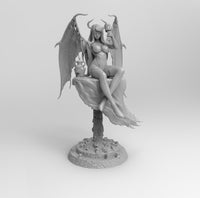 F445 - SexySuccubus with human form ( Include Demon form ) , STL 3D model design print download file