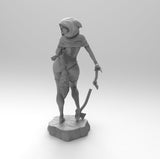F473 - Hot Red Hood with axe and wolf head, STL 3D model design print download file