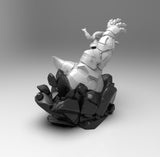 E585 - Comic character design, The Chibi spidey with rhino statue, STL 3D model design print download files