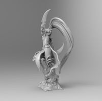 B113 - Elf Huntress with two blade, Games Character STL 3D model print download file