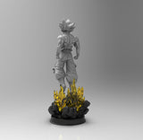 A593 - Anime character design, The yellow hair Wu Kong in energy form, STL 3D model design print download files