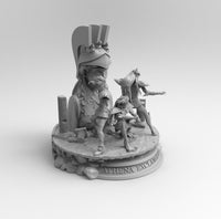 B111 - Athena, Saga Shura Camus, Anime statue diorama, STL 3D model design print download files