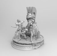 B111 - Athena, Saga Shura Camus, Anime statue diorama, STL 3D model design print download files