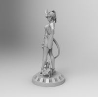 B119 - Female Demon samurai , Character design STL 3D model design print download files