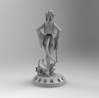 B119 - Female Demon samurai , Character design STL 3D model design print download files