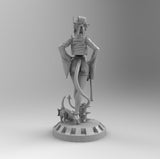 B119 - Female Demon samurai , Character design STL 3D model design print download files