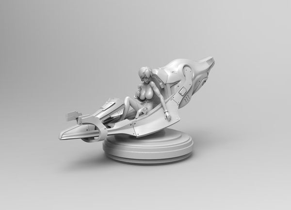 A269 - Anime character design, Rei Ayami in command room, STL 3D model design print download file
