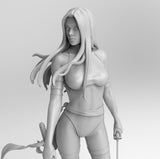 F524 - Hot Comics Character heroes  , Psylucke design statue with two poses , STL 3D model print download files