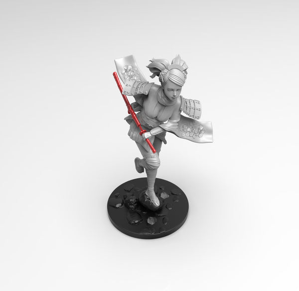 A606 - Samurai girl design, The muramasa girl design, STL 3D model design print download files