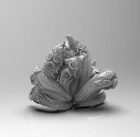 A605 - Legendary animal design, The nine tail fox with lamp, STL 3D model design print download files