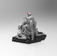 A614 - NSFW Diorama design, Games character Bowsette girl statue, STL 3D model design print download files