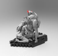 A614 - NSFW Diorama design, Games character Bowsette girl statue, STL 3D model design print download files