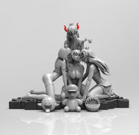 A614 - NSFW Diorama design, Games character Bowsette girl statue, STL 3D model design print download files