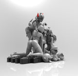 A614 - NSFW Diorama design, Games character Bowsette girl statue, STL 3D model design print download files