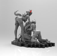 A614 - NSFW Diorama design, Games character Bowsette girl statue, STL 3D model design print download files