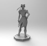 F537 - Games Character design statue, Chun li Statue STL 3D model design print download file