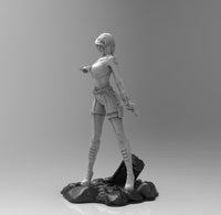 A611 - Comic Character design, The Widow Waifu hot body, STL 3D model design print download files