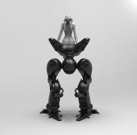 E259 - NSFW Cyborg girl design, Hot and sexy girl with robot, STL 3D model design print download files