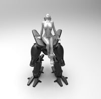 E259 - NSFW Cyborg girl design, Hot and sexy girl with robot, STL 3D model design print download files