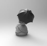 E581 - Anime character design, the horn girl overload statue design, STL 3D model design print download files