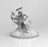 A626 - ( Uncut ) Comic character design, The Conan guy with sword, STL 3D model design print download files