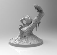 A626 - ( Uncut ) Comic character design, The Conan guy with sword, STL 3D model design print download files
