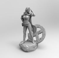 F434 - Marvel Character, Emma Frost design statue, STL 3D model design print download file
