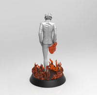 A649 - Anime Character design, the Fire leg guy, STL 3D model design print download files