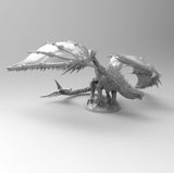 A151 - The Red Dragon design statue, Legend dragon, STL 3D model design print download file