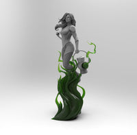 E269 - Comic Character design, The Green lantern girl with lantern, STL 3D model design print download files