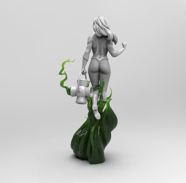 E269 - Comic Character design, The Green lantern girl with lantern, STL 3D model design print download files