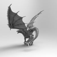 A155 - Legendary creature design , red dragon, STL 3D model design print download file