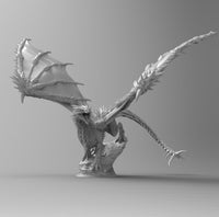A155 - Legendary creature design , red dragon, STL 3D model design print download file