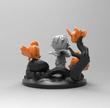 E583 - Games character design, the zeldda with three chicken statue, STL 3D model design print download files