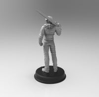 A768 - Games character design, the man with gun like sword, STL 3D model design print download files