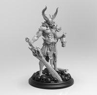 A769 - Demon character design, The demonic slayer statue, STL 3D model design print download files