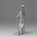 C282 - Female Warrior with Hammer, Character design, STL 3D model design print download files