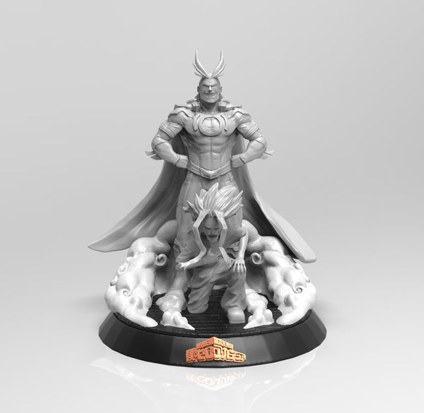 A676 - Anime character design, the might man transformation, STL 3D model design print download files