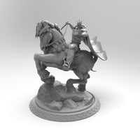A682 - Anime character design, Hakuto no ken character with horse, STL 3D model design print download files